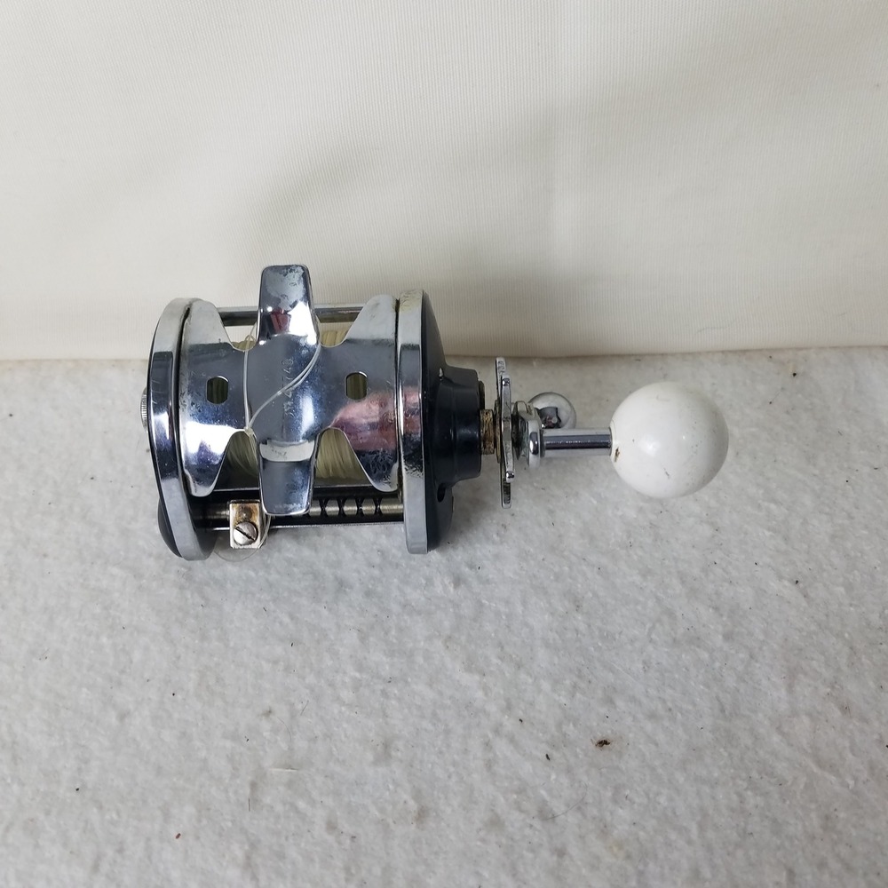 Sears Levelwind 6 4374 Fishing Reel Black Silver Good Vintage Level Wind - Picture 7 of 10
